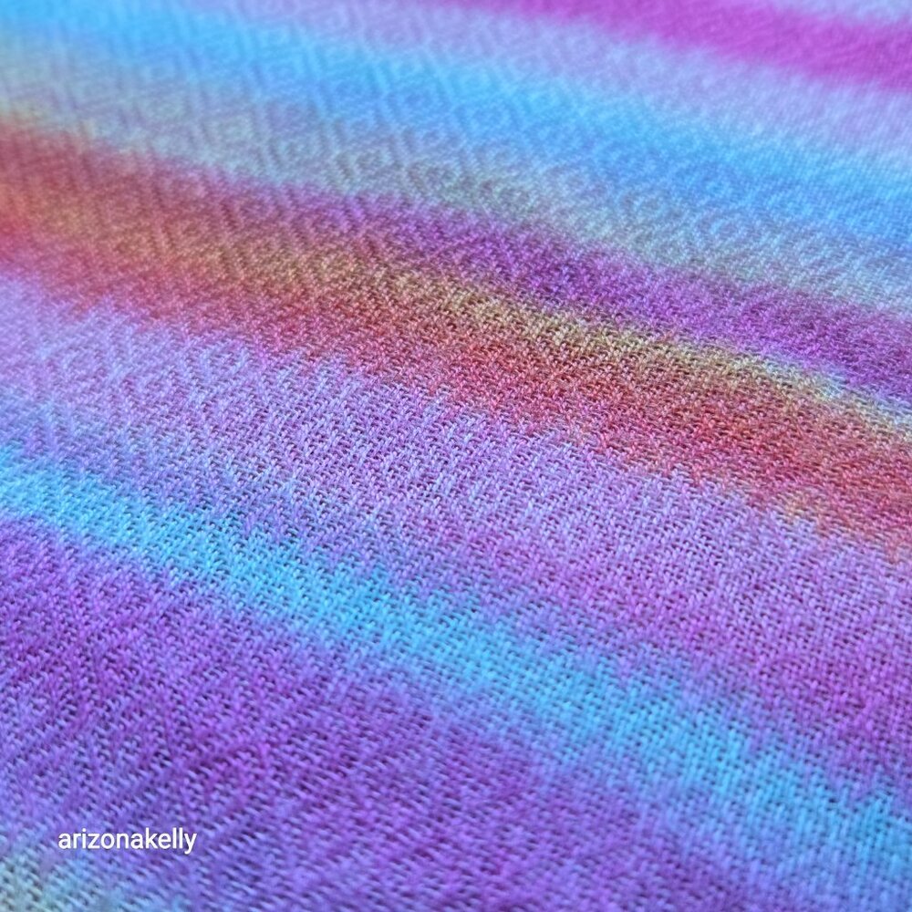 NWOT Cashmere Watercolor Stripe Colorful Scarf Lightweight - Picture 4 of 9